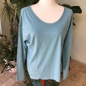 Sundance Catalog blue cotton modal top - Small- New